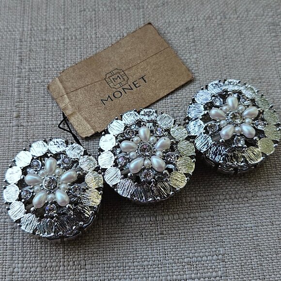 Monet Girls Bracelet PEARLS Forever Stretched Wrist Band Fashion Jewelry - Picture 5 of 15